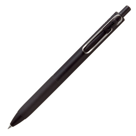 Uniball One Black Ink Gel Ballpoint Pen - Black - 0.38mm