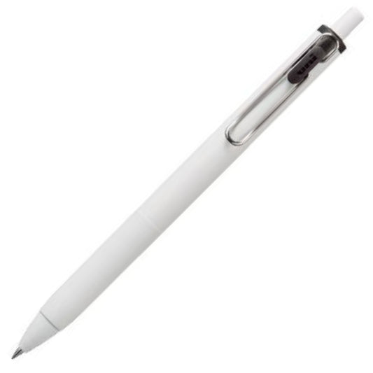 Uniball One Black Ink Gel Ballpoint Pen - White - 0.38mm