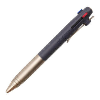 Uni-ball ZENTO Flow Model 3-color ballpoint pen 0.38mm in navy on a white background - Shibuya Stationery Store