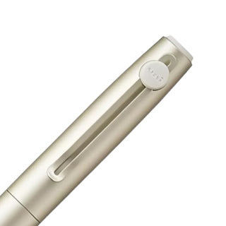 Uni-ball ZENTO Signature Model Gel Ballpoint Pen 0.7mm clip close-up - Champagne Gold