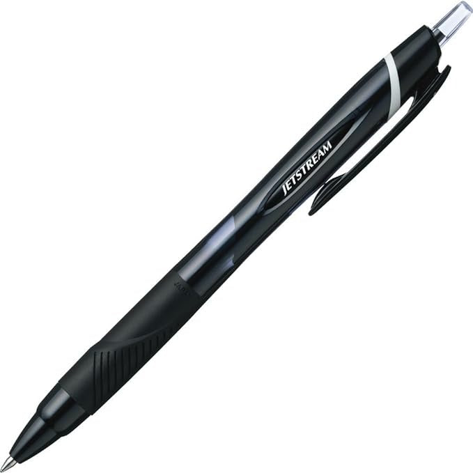 Mitsubishi Pencil Uni Jetstream Black Ink Ballpoint Pen - Black Shaft - 0.7mm