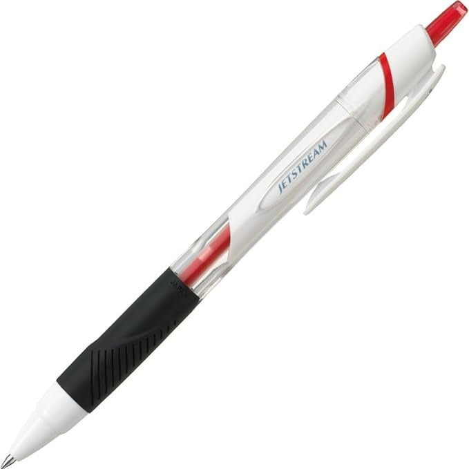 Mitsubishi Pencil Uni Jetstream Red Ink Ballpoint Pen - White Shaft - 0.5mm