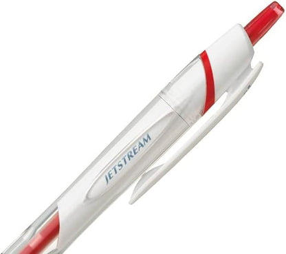 Mitsubishi Pencil Uni Jetstream Red Ink Ballpoint Pen - White Shaft - 0.5mm