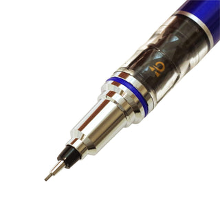 Uni Kuru Toga Advance Mechanical Pencil 0.5 Navy close-up of tip and rotating mechanism – Shibuya Stationery