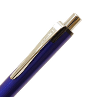 Uni Kuru Toga Advance Mechanical Pencil 0.5 Navy side view showing clip and barrel details – Shibuya Stationery