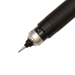 Uni Kuru Toga Dive Mechanical Pencil 0.5 Abyss Blue tip and grip close-up – Shibuya Stationery