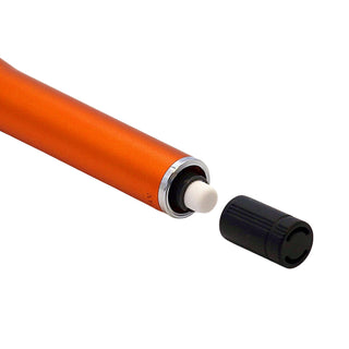 Uni Kuru Toga Dive Mechanical Pencil 0.5 Twilight Orange cap removed showing eraser – Shibuya Stationery