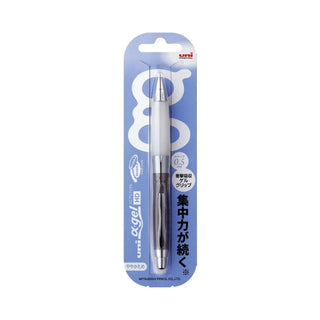 Uni alpha-gel Shaker Mechanical Pencil - Chrome Black - 0.5 mm - Slightly Firm Grip 