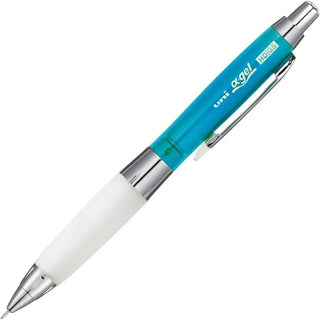 Uni alpha-gel Shaker Mechanical Pencil - Chrome Blue - 0.5 mm - Slightly Firm Grip