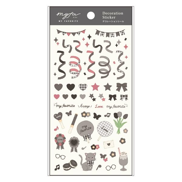 Lihit Lab myfa decorative Stickers - Charcoal Black