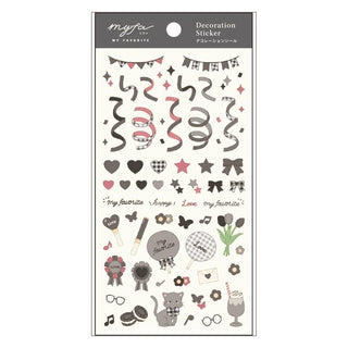 myfa decorative Stickers - Charcoal Black