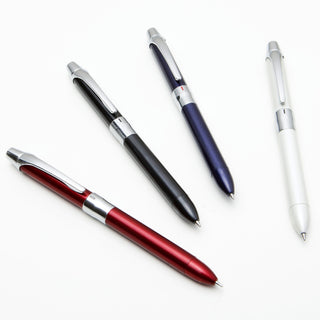 Assortment of four Zebra filare 2+S Multi Pens on a white background - Shibuya Stationery Store