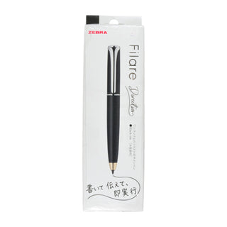 A black colored Zebra filare direction pen packaging on a white background - Shibuya Stationery Store 