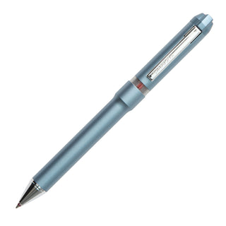Zebra brand Sharbo Nu Multi Pen in blue gray color with 0.7mm tip diagonally displayed on a white background - Shibuya Stationery Store