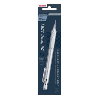 Zebra Tect 2-Way RO Mechanical Pencil 0.5 Metal Silver package view – Shibuya Stationery