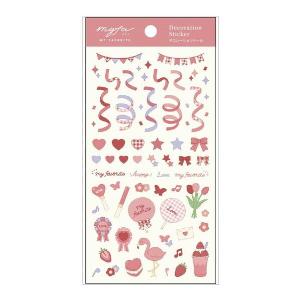 Lihit Lab myfa decorative Stickers - Coral Red