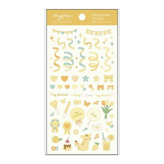 Lihit Lab myfa decorative Stickers - Honey Yellow