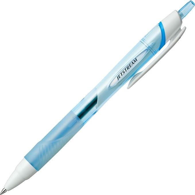 Mitsubishi Pencil Uni Jetstream Black Ink Ballpoint Pen - Light Blue Shaft - 0.7mm